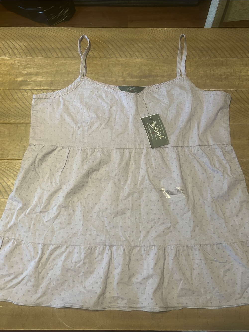 Woolrich Women’s L Lilac Swiss Dot Cotton Camisole